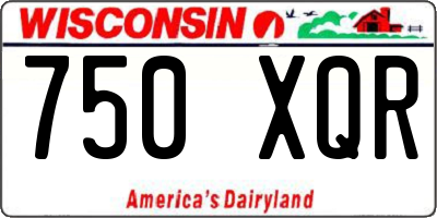 WI license plate 750XQR