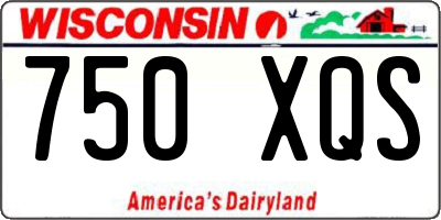 WI license plate 750XQS