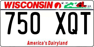 WI license plate 750XQT