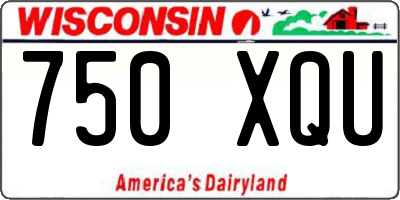 WI license plate 750XQU
