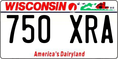 WI license plate 750XRA