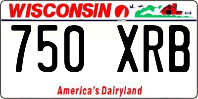 WI license plate 750XRB
