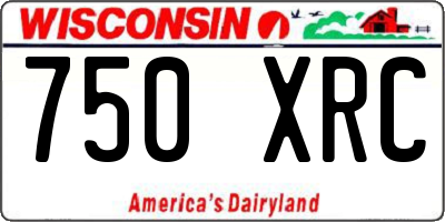 WI license plate 750XRC