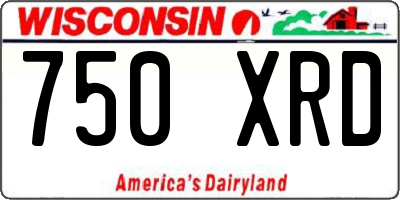 WI license plate 750XRD