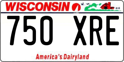 WI license plate 750XRE