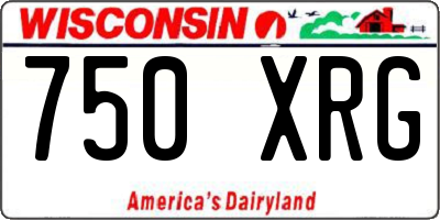 WI license plate 750XRG