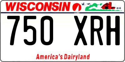 WI license plate 750XRH