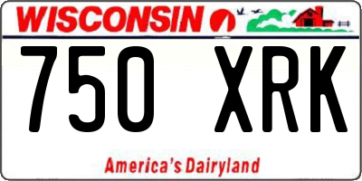 WI license plate 750XRK