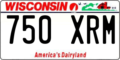 WI license plate 750XRM