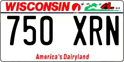 WI license plate 750XRN