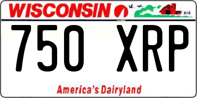 WI license plate 750XRP