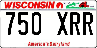 WI license plate 750XRR