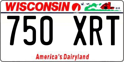 WI license plate 750XRT