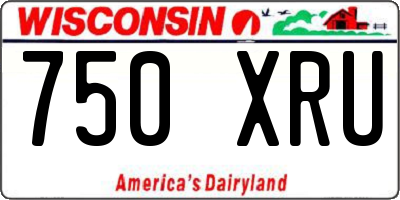 WI license plate 750XRU