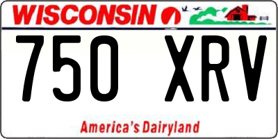 WI license plate 750XRV