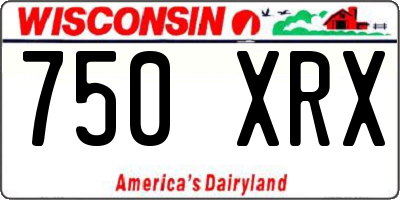WI license plate 750XRX