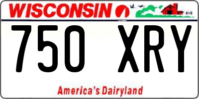WI license plate 750XRY