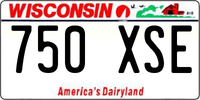 WI license plate 750XSE