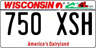 WI license plate 750XSH