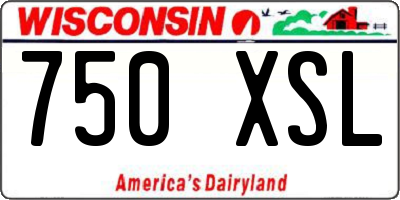 WI license plate 750XSL