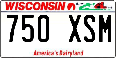 WI license plate 750XSM