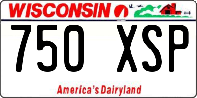 WI license plate 750XSP