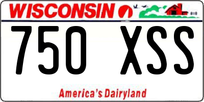 WI license plate 750XSS