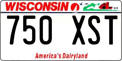 WI license plate 750XST