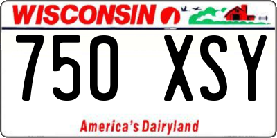 WI license plate 750XSY