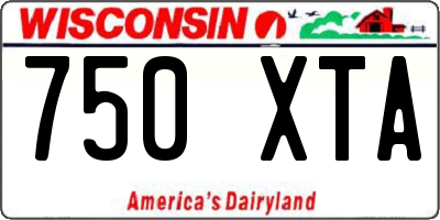 WI license plate 750XTA