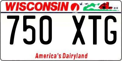 WI license plate 750XTG