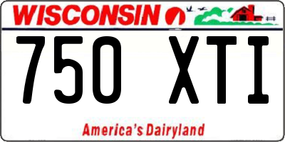 WI license plate 750XTI