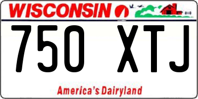 WI license plate 750XTJ