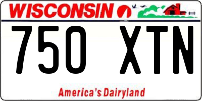 WI license plate 750XTN