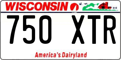WI license plate 750XTR
