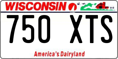 WI license plate 750XTS