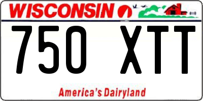 WI license plate 750XTT