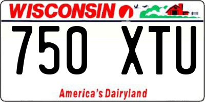 WI license plate 750XTU
