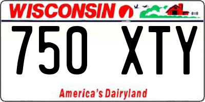 WI license plate 750XTY