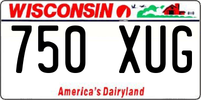 WI license plate 750XUG