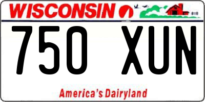 WI license plate 750XUN