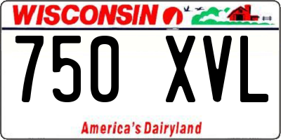 WI license plate 750XVL