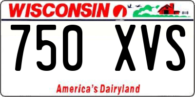 WI license plate 750XVS