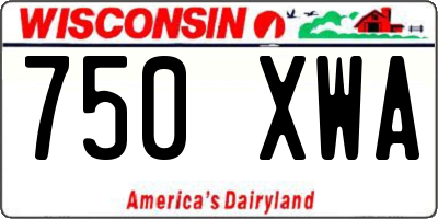 WI license plate 750XWA