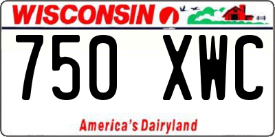 WI license plate 750XWC