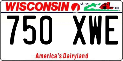 WI license plate 750XWE