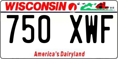 WI license plate 750XWF