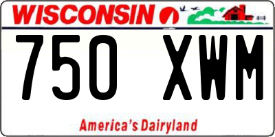 WI license plate 750XWM