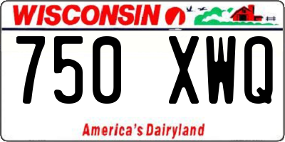 WI license plate 750XWQ