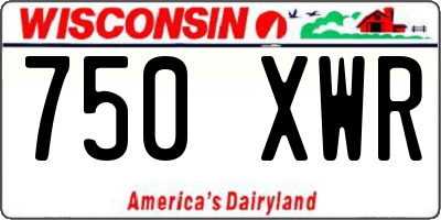 WI license plate 750XWR